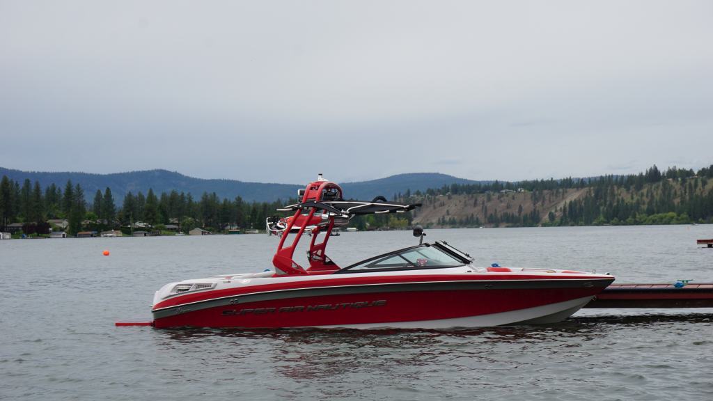 Wake Surf Pontoon Open Bow Rental Boats Coeur d'Alene Spokane Lake Escapes
