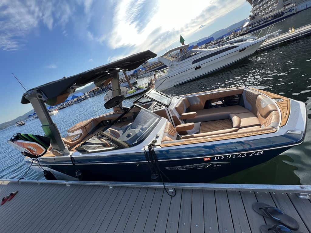 2022 super air nautique surf boat rental g25 coeur dalene blue exterior